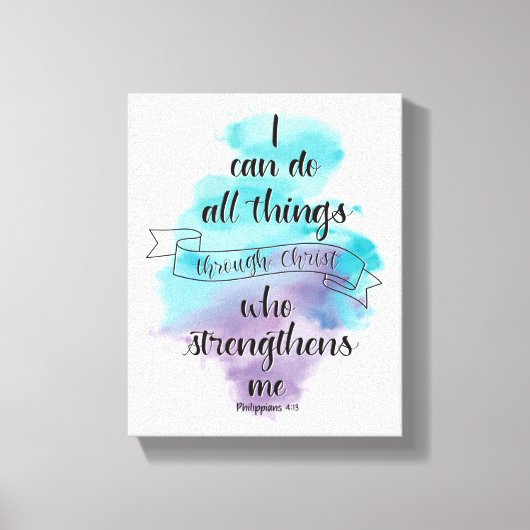 I can do all things through Christ  Canvas Afdruk (Voorkant)