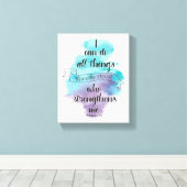 I can do all things through Christ  Canvas Afdruk (Insitu (Houten vloer))