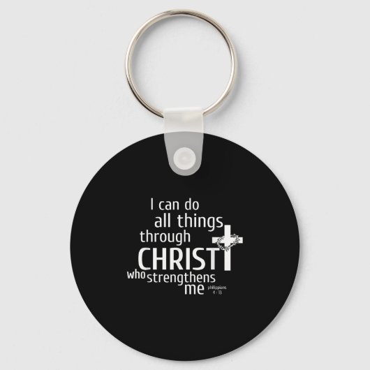 I Can Do All Things Through Christ - Christian Gif Sleutelhanger (Voorkant)