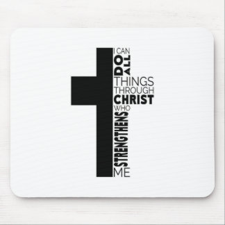 "I Can Do All Things Through Christ" Cross  Muismat