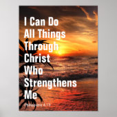 I Can Do All Things Through Christ Who Strengthen Poster (Voorkant)