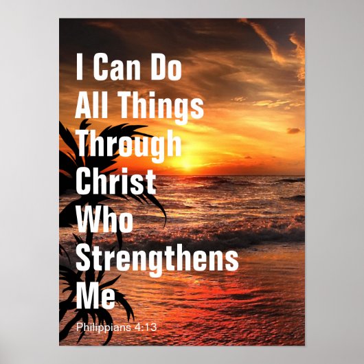 I Can Do All Things Through Christ Who Strengthen Poster (Voorkant)
