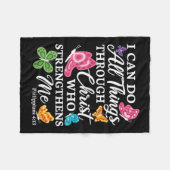 I Can Do All Things Through Christ Who Strengthens Fleece Deken (Voorkant (Horizontaal))