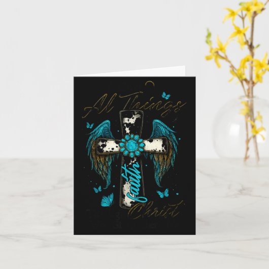 I Can Do All Things Through Christ Who Strengthens Kaart (Gele Bloem)