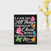 I Can Do All Things Through Christ Who Strengthens Kaart (Gele Bloem)