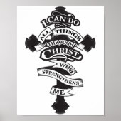 I Can Do All Things Through Christ Who Strengthens Poster (Voorkant)