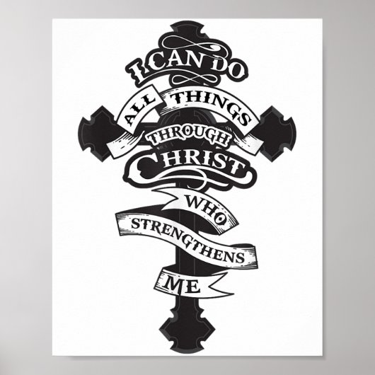 I Can Do All Things Through Christ Who Strengthens Poster (Voorkant)