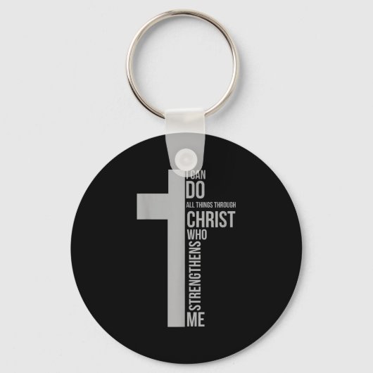 I Can Do All Things Through Christ Who Strengthens Sleutelhanger (Voorkant)