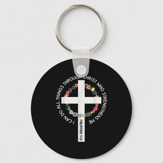 I Can Do All Things Through Christ Who Strengthens Sleutelhanger (Voorkant)