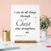 I can do all things thru Christ Acrylic Sign (Mariage)