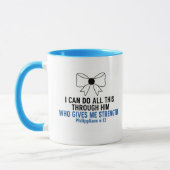 I Can Do All This Bible Verse Two-Tone Mug (Gauche)