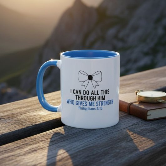 I Can Do All This Bible Verse Two-Tone Mug