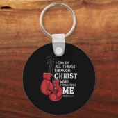 I Can Do Things Christian Boxing Quote Philipans 4 Sleutelhanger (Voorkant)