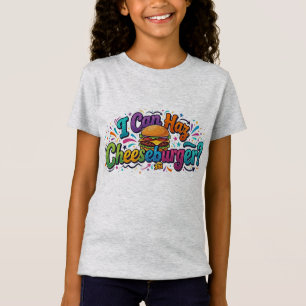 I Can Haz Cheeseburger? – Grappige Meme Kat T-Shir T-shirt