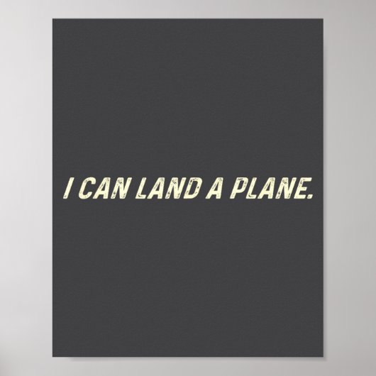 I Can Land A Plane  Poster (Voorkant)