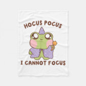 I Cannot Focus Funny Adhd Sitive Frog Fleece Deken (Voorkant)