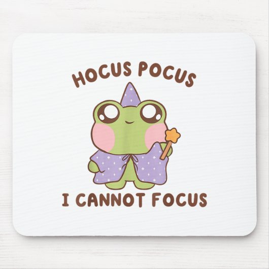 I Cannot Focus Funny Adhd Sitive Frog Muismat (Voorkant)