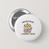 I Cannot Focus Funny Adhd Sitive Frog Ronde Button 5,7 Cm (Voorkant /achterkant)
