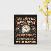 I Can't Do Social Media But I Can Write In Cursive Kaart (Gele Bloem)