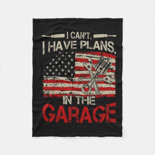 I Cant Have Plans Garage-shirt Men Funny Mechanic Fleece Deken (Voorkant)