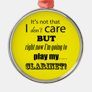 I Care Clarinet Metalen Ornament