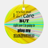 I Care Harmonica Keramisch Ornament (Achterkant)