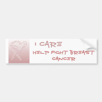 I Care — Helpen tegen borstkanker Bumpersticker