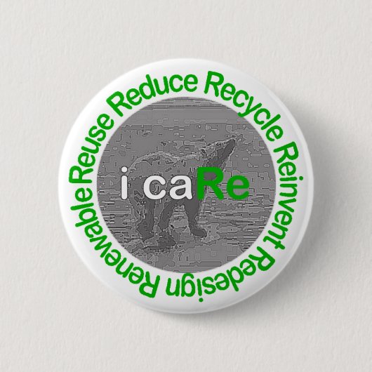 i caRe Polar Beer Ronde Button 5,7 Cm (Voorkant)