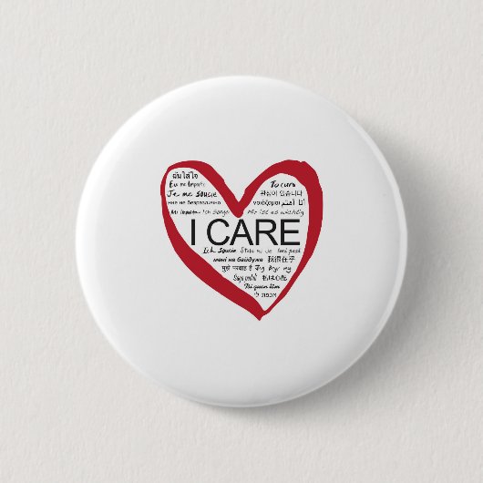 I CARE RONDE BUTTON 5,7 CM (Voorkant)