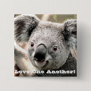 I Care_ Vierkante Button 5,1 Cm