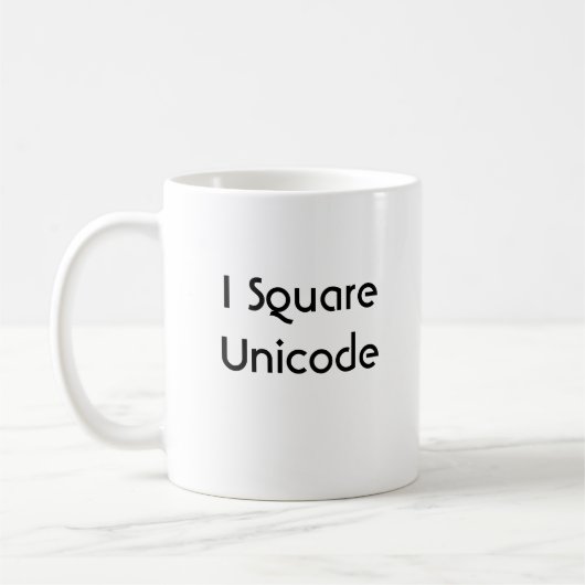 I Carré Unicode Mug (Gauche)