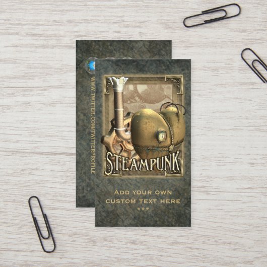 I cartes de profil de Steampunk de coeur (Devant/Arrière en situation)