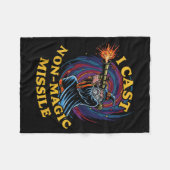 I Cast Non-magic Missile Funny Wizard Parody Meme  Fleece Deken (Voorkant (Horizontaal))