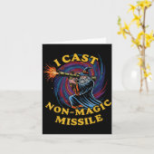 I Cast Non-magic Missile Funny Wizard Parody Meme  Kaart (Gele Bloem)