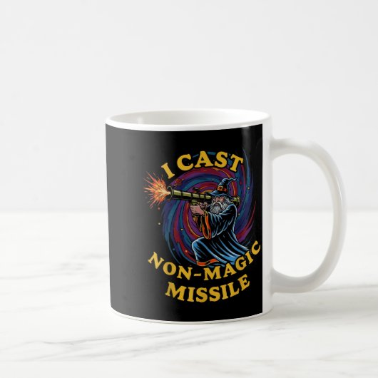 I Cast Non-magic Missile Funny Wizard Parody Meme Koffiemok (Rechts)