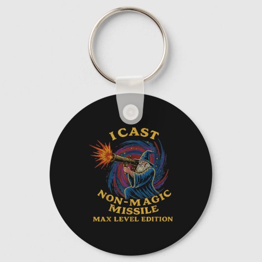 I Cast Non-magic Missile Funny Wizard Parody Meme  Sleutelhanger (Voorkant)