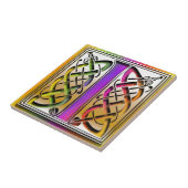 I Celtic Rainbow Custom Monogram Tile Tegeltje (Zijkant)