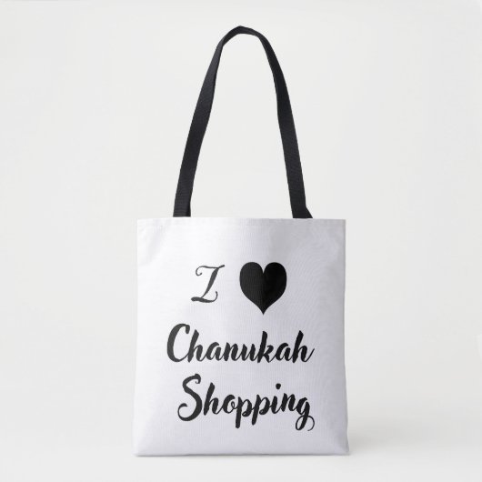 I 🖤 Chanoeka. Winkelen Draagtas (Voorkant)
