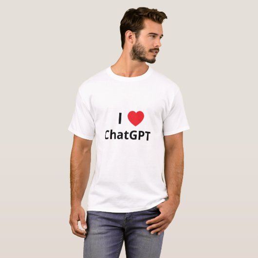 I ❤️ ChatGPT T-shirt (Voorkant volledig)