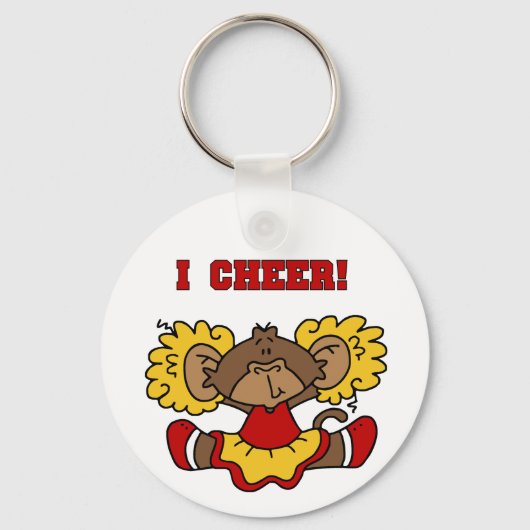 I Cheer Red en Gold T-shirts en cadeautjes Sleutelhanger (Voorkant)