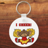 I Cheer Red en Gold T-shirts en cadeautjes Sleutelhanger (Voorkant)