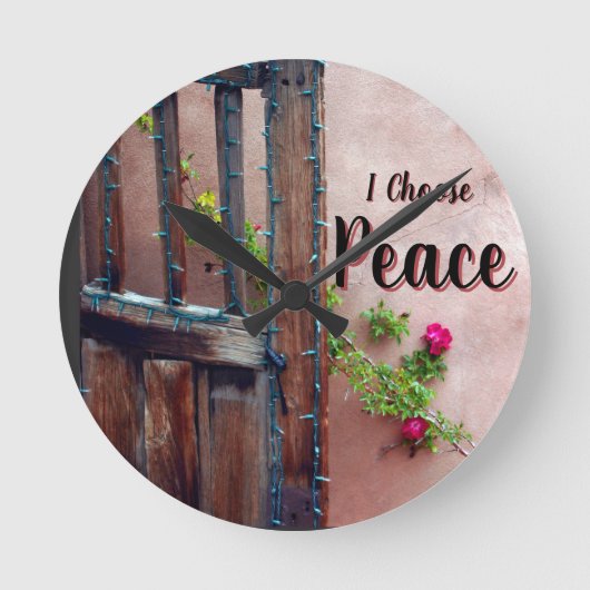 I Choose Peace Round Clock Ronde Klok (Voorkant)