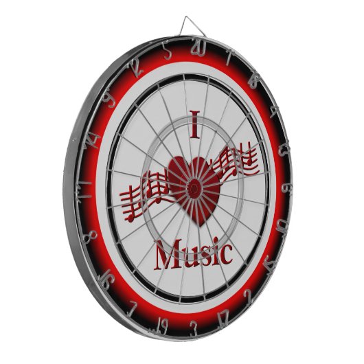 I Cible de flechettes de réglementation de la musi (Devant gauche)