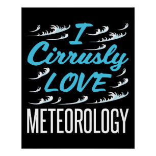 I Cirrusly Love Meteorology Meteoroloog Perfect Poster