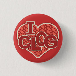 I Clog Clogger Heart Clogging Ronde Button 3,2 Cm