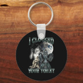 I Clogged Your Toilet Funny Alpha Wolf Meme  Sleutelhanger (Voorkant)
