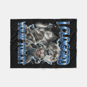 I Clogged Your Toilet Funny Alpha Wolf Meme Stud B Fleece Deken (Voorkant (Horizontaal))