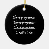 I Code schrijven Keramisch Ornament (Voorkant)