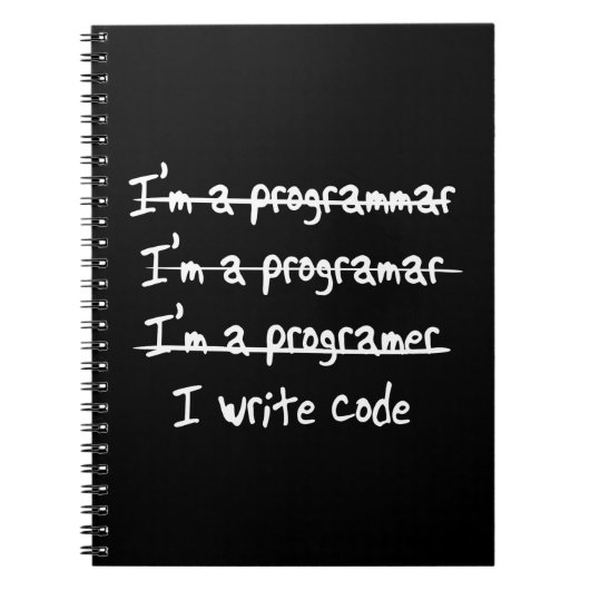 I Code schrijven Notitieboek (Voorkant)