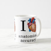 I Coeur Anatomie Précision Mug (Devant droit)